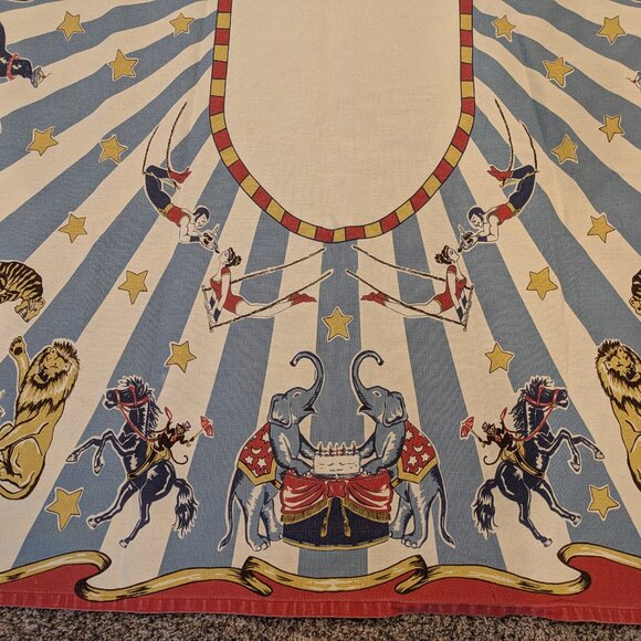 Restoration Hardware Retro Circus Theme Tablecloth - Picture 2 of 4